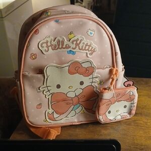 Hello Kitty Pink Polka Dot Backpack and Coin Purse